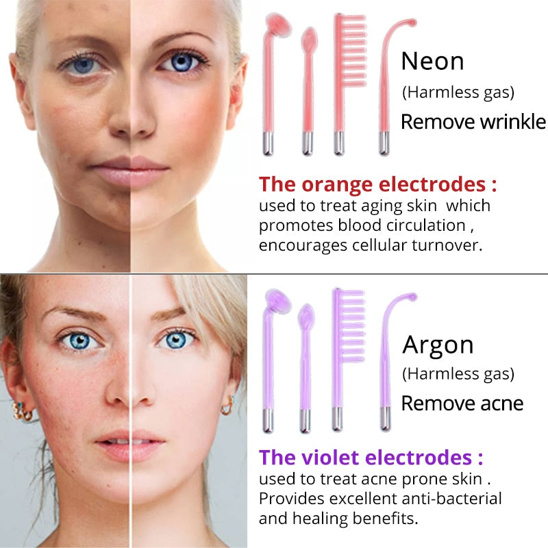 High Frequency Facial Machine Electrotherapy Wand