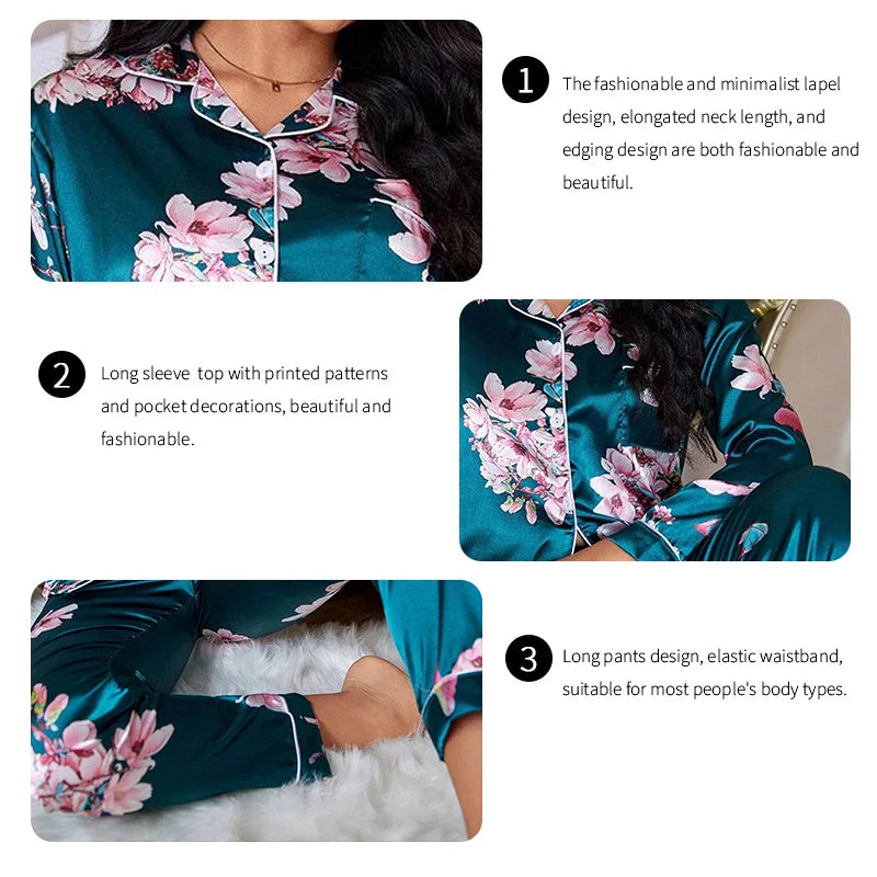 Women's Floral Print Pajamas Set