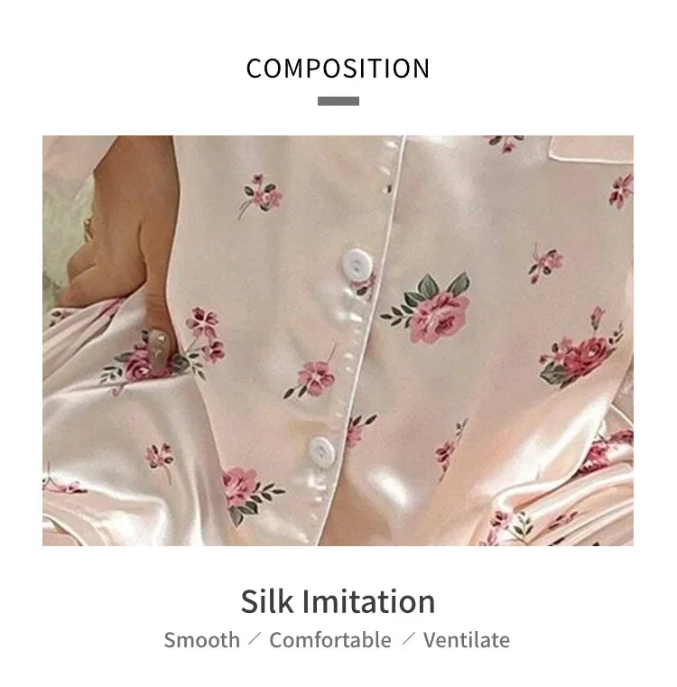 Women's Floral Print Pajamas Set