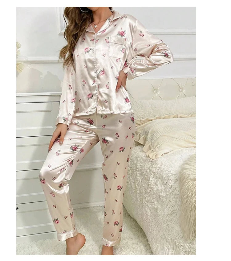 Women's Floral Print Pajamas Set