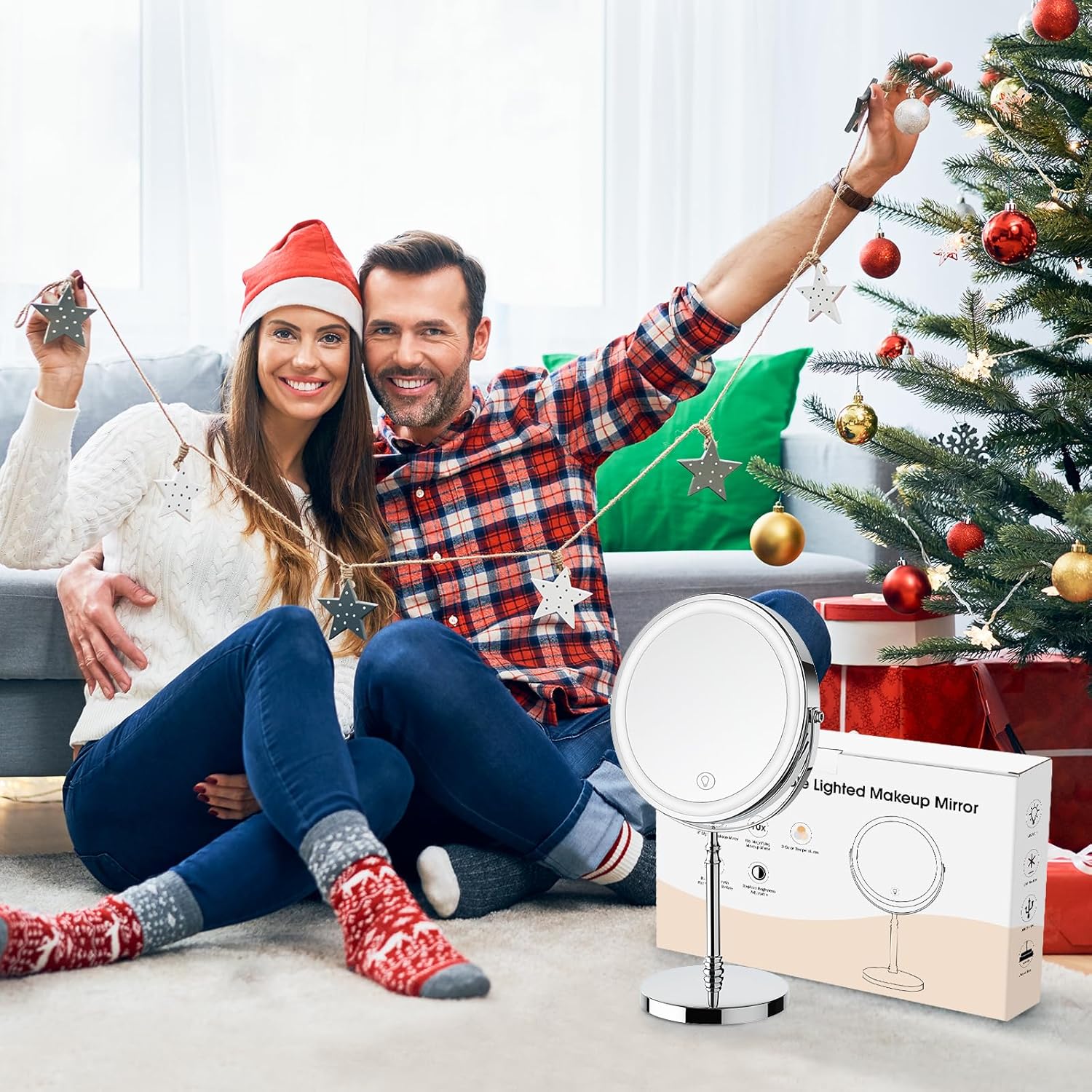 Rechargeable 10x Magnifying Makeup Mirror