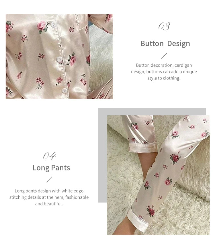 Women's Floral Print Pajamas Set