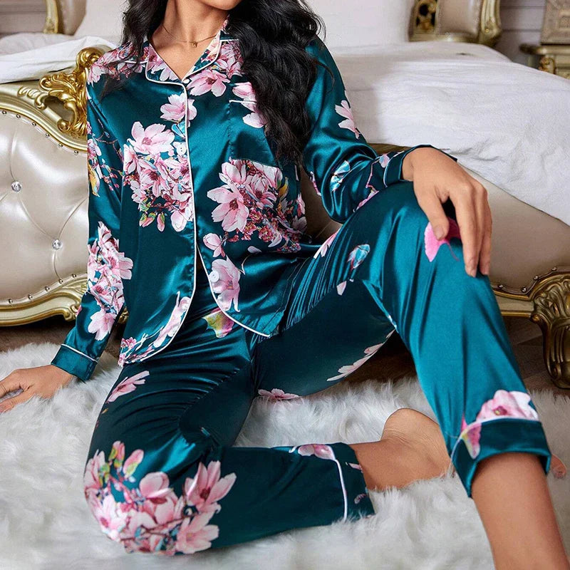 Women's Floral Print Pajamas Set