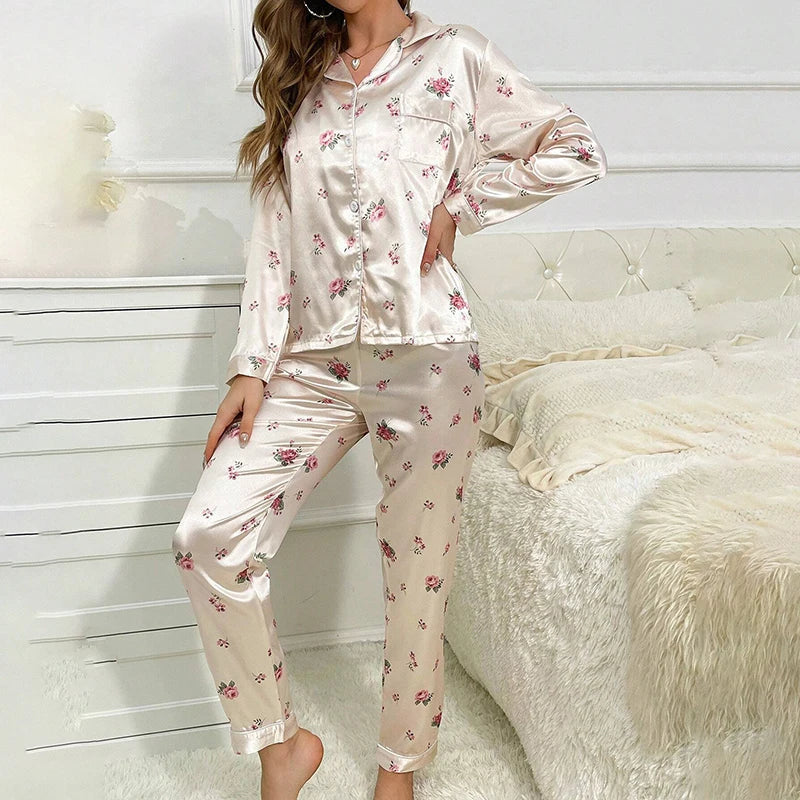 Women's Floral Print Pajamas Set