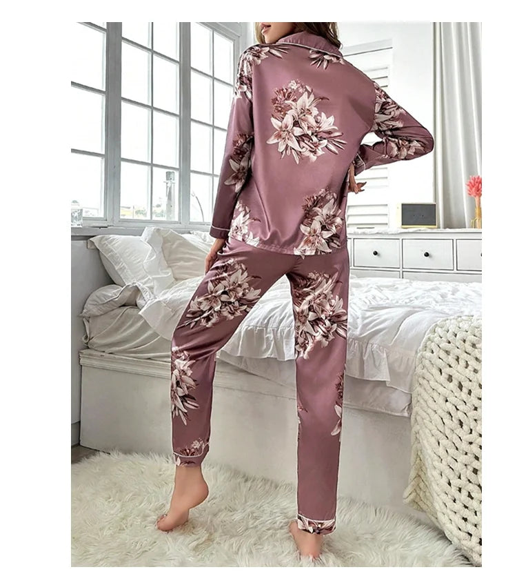 Women's Floral Print Pajamas Set